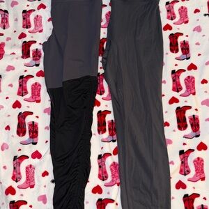 2 like new pairs of Gray and Black Fabletics Leggings
